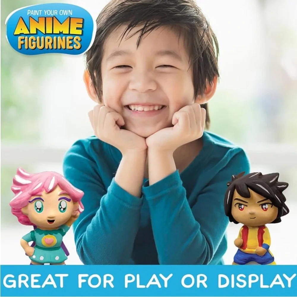 Set of 2 Paint Your Own 3D Ceramic Anime Figurines - NWT
